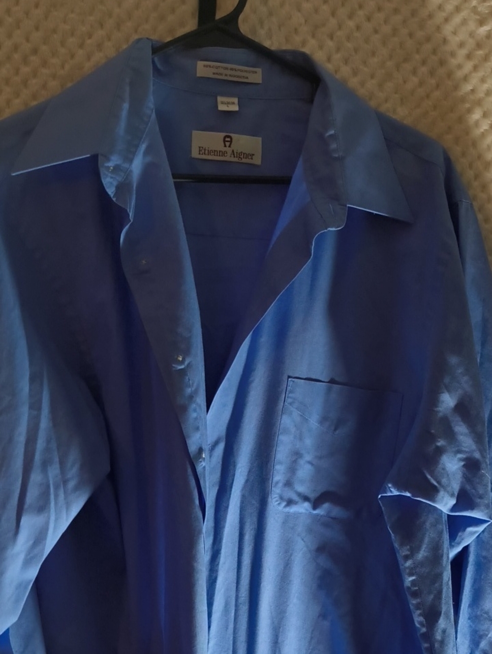 Etienne Aigner Men's Light Blue Button-Up Dress Shirt